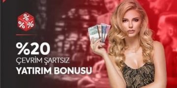 %20 çevrim şartsız yatırım bonusu