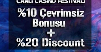 Bahsine Hafta Sonu %30'a Varan Canlı Casino Bonusu bahsine bonus 10