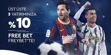 Freybet Üst Üste 3 Yatırıma %10 Freebet freybet-3-yatirima-freebet