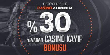 Betoffice %30'a Varan Casino Kayıp Bonusu betoffice-casino-kayip