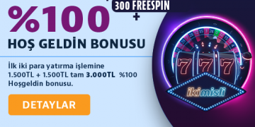 İkimisli %100 Casino Hoşgeldin Bonusu + 300 Freespin ikimisli-casino-hosgeldin