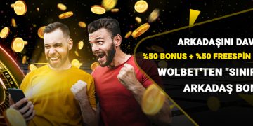 Wolbet Arkadaşını Davet Et %50 Bonus + 50 FreeSpin wolbet-arkadasini-davet-et