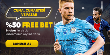 Etrabet %50 FreeBet Bonusu etrabet-freebet