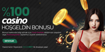 Afroditbet %100 Casino Hoşgeldin Bonusu afrodit-casino