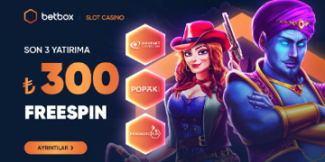 Betbox 3 Yatırıma 300TL Freespin Bonusu betbox-300tl-freepspin